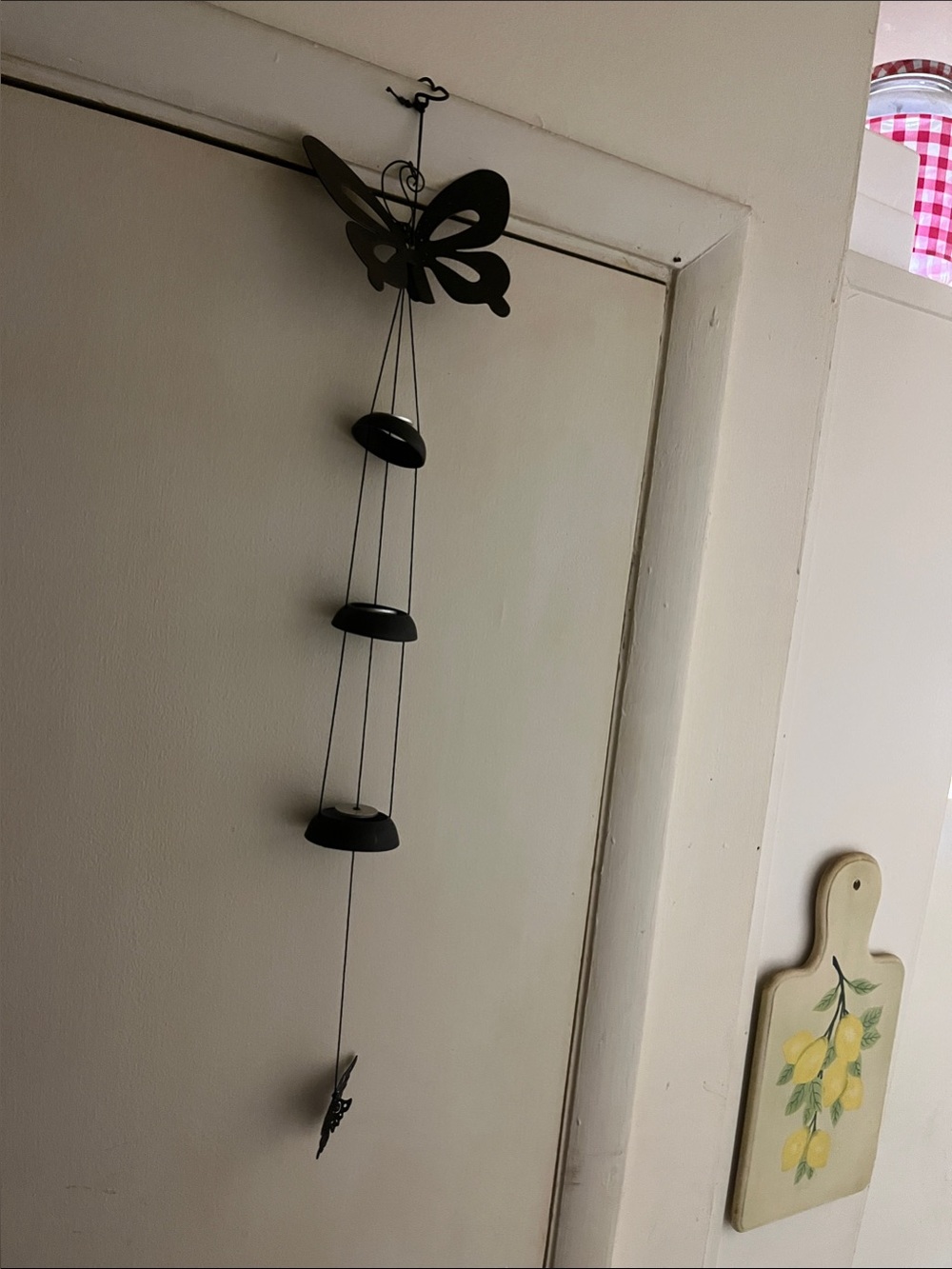 Black Butterfly Hanging Wind Chime Wall Decor